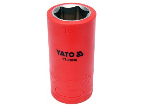 Dugókulcs 1/2" 16 mm 1000 V-ig szigetelt YATO